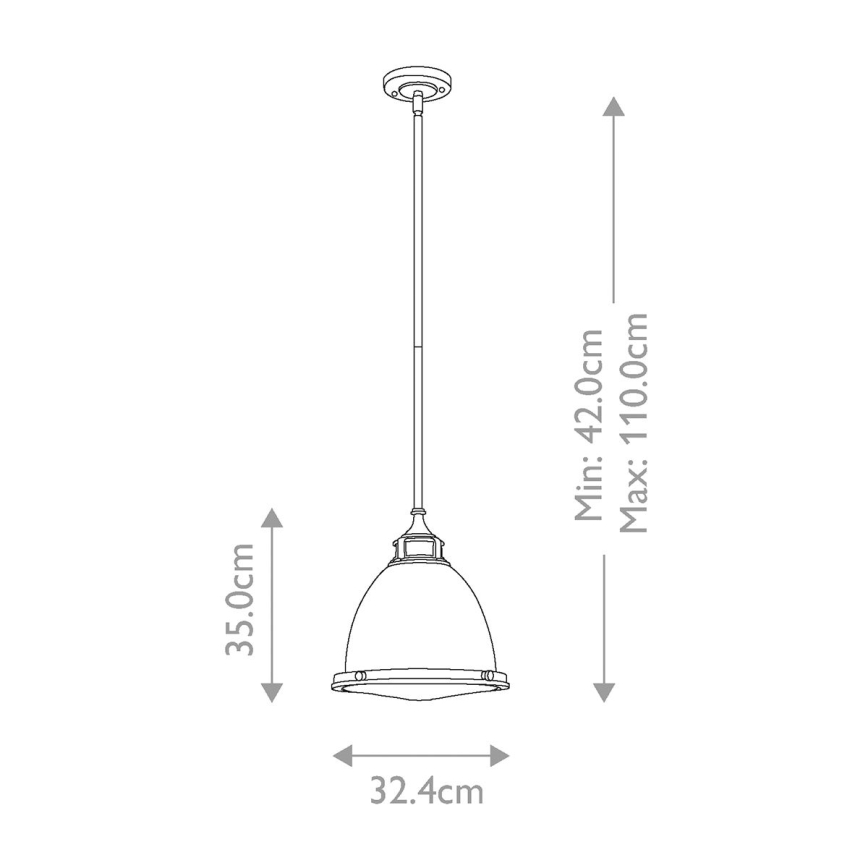 Hinkley - Κρεμαστό φωτιστικό AMELIA 1xE27/60W/230V μπρονζέ