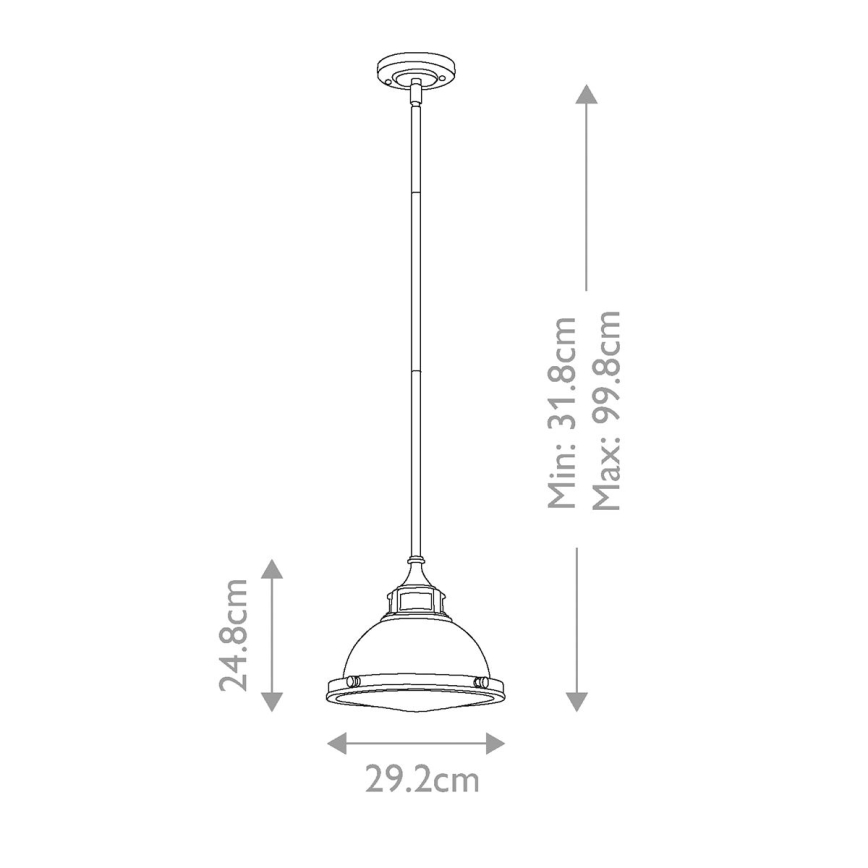 Hinkley - Κρεμαστό φωτιστικό AMELIA 1xE27/60W/230V γυαλιστερό χρώμιο