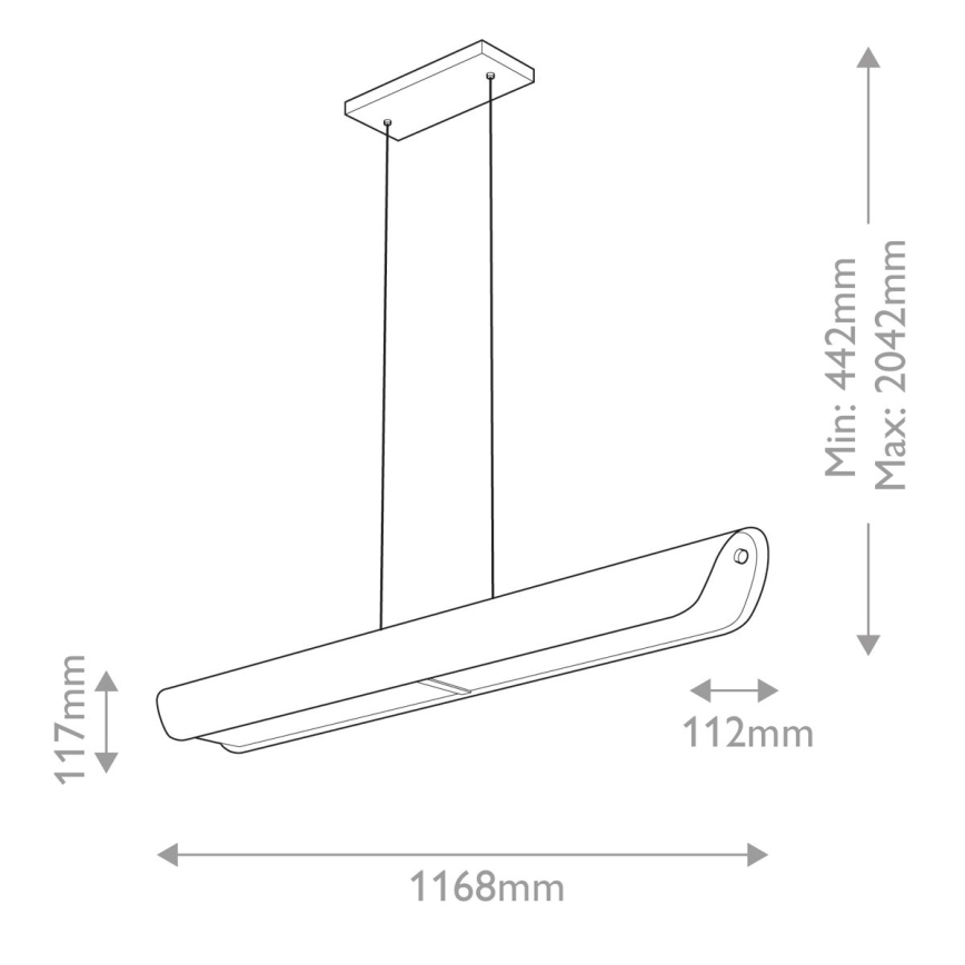 Hinkley - LED κρεμαστό φωτιστικό με καλώδιο ανάρτησης ARCO LED/43W/230V 3000K χρυσό