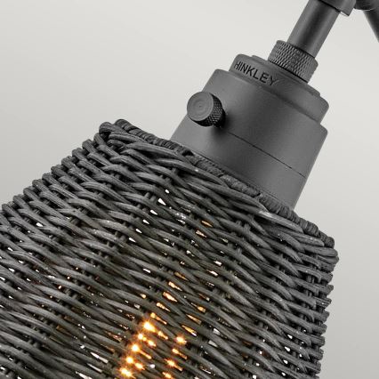 Hinkley - Επιτοίχιο σποτ φωτιστικό ARTI 1xE27/60W/230V μαύρο