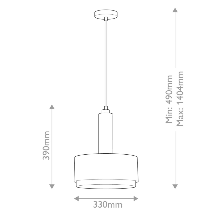 Hinkley - Κρεμαστό φωτιστικό σε ράβδο CEDRIC 2xE27/60W/230V Ø 33 εκ. χρυσό/μαύρο