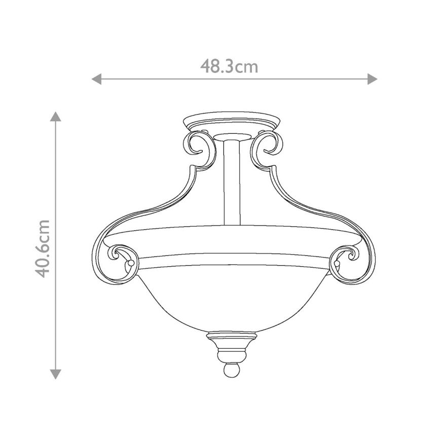 Hinkley - Πλαφονιέρα οροφής CELLO 2xE27/60W/230V