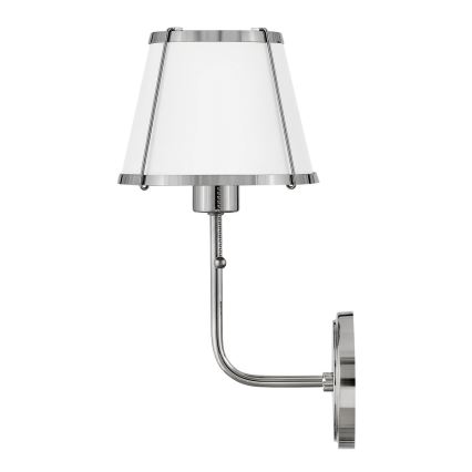 Hinkley - Λάμπα τοίχου CLARKE 1xE27/40W/230V γυαλιστερό χρώμιο/λευκό