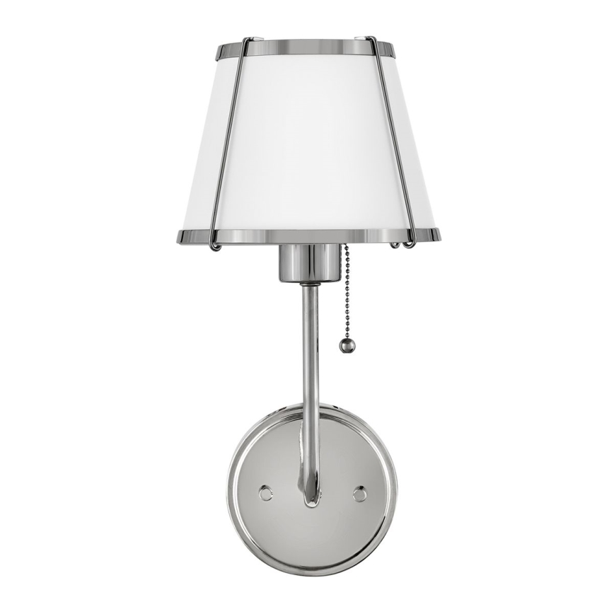 Hinkley - Λάμπα τοίχου CLARKE 1xE27/40W/230V γυαλιστερό χρώμιο/λευκό