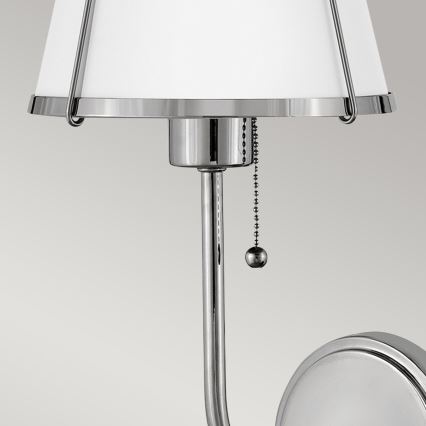 Hinkley - Λάμπα τοίχου CLARKE 1xE27/40W/230V γυαλιστερό χρώμιο/λευκό