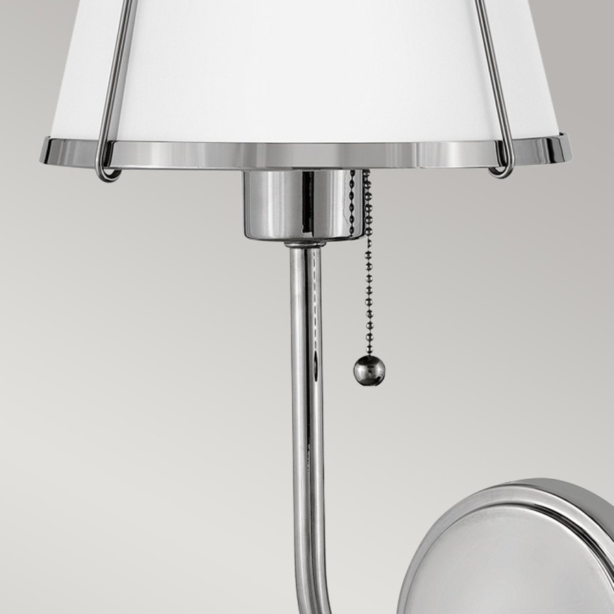 Hinkley - Λάμπα τοίχου CLARKE 1xE27/40W/230V γυαλιστερό χρώμιο/λευκό
