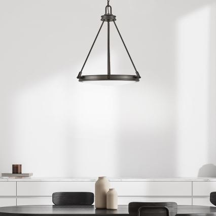 Hinkley - Κρεμαστός πολυέλαιος με αλυσίδα COLLIER 4xE14/40W/230V διάμ. 54,3 εκ. μαύρος