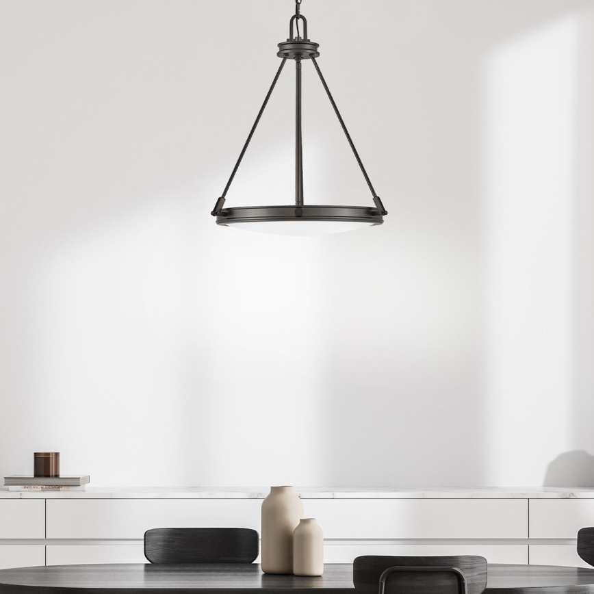 Hinkley - Κρεμαστός πολυέλαιος με αλυσίδα COLLIER 4xE14/40W/230V διάμ. 54,3 εκ. μαύρος