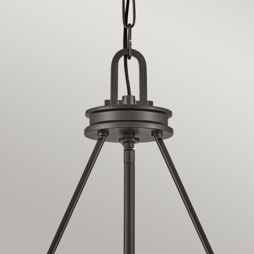 Hinkley - Κρεμαστός πολυέλαιος με αλυσίδα COLLIER 4xE14/40W/230V διάμ. 54,3 εκ. μαύρος
