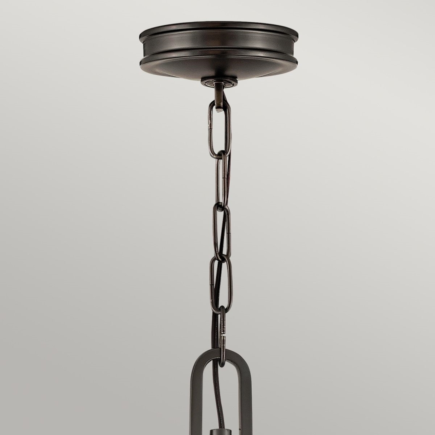 Hinkley - Κρεμαστός πολυέλαιος με αλυσίδα COLLIER 4xE14/40W/230V διάμ. 54,3 εκ. μαύρος