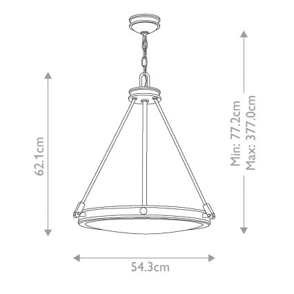 Hinkley - Κρεμαστός πολυέλαιος με αλυσίδα COLLIER 4xE14/40W/230V διάμ. 54,3 εκ. μαύρος