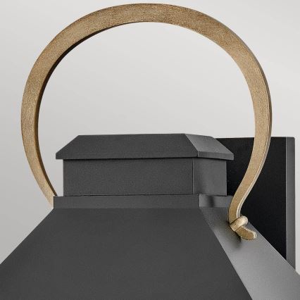 Hinkley - Εξωτερικό επιτοίχιο φωτιστικό DAWSON L 2xE14/40W/230V IP44 μαύρο