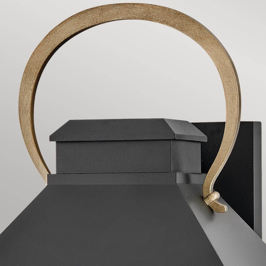 Hinkley - Εξωτερικό επιτοίχιο φωτιστικό DAWSON L 2xE14/40W/230V IP44 μαύρο