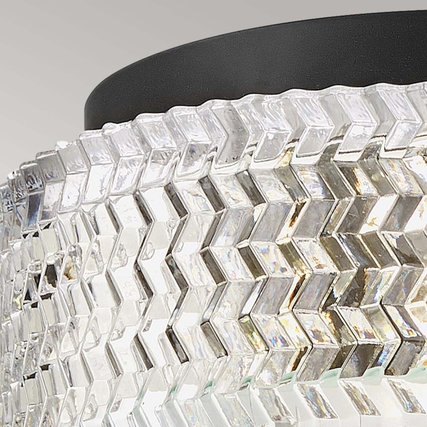 Hinkley - Φωτιστικό οροφής ELLE 2xE27/60W/230V διάμετρος 30,5 cm μαύρο