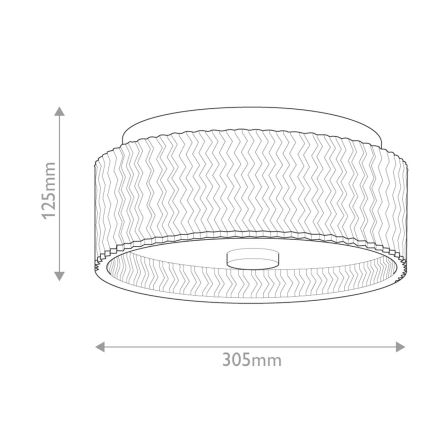 Hinkley - Φωτιστικό οροφής ELLE 2xE27/60W/230V διάμετρος 30,5 cm μαύρο