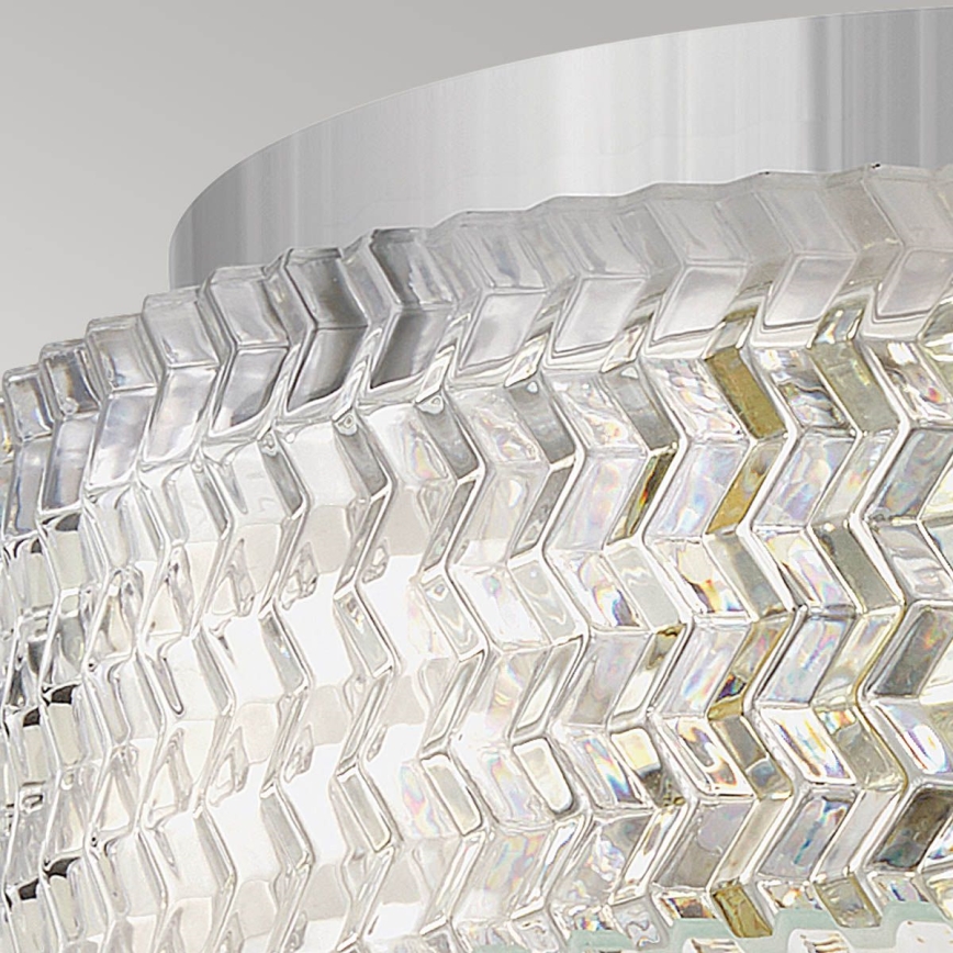 Hinkley Φωτιστικό οροφής ELLE 2xE27/60W/230V διάμετρος 30,5 cm γυαλιστερό χρώμιο