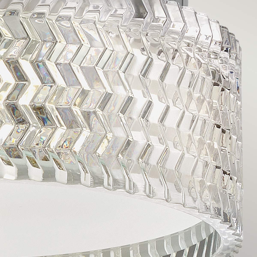 Hinkley Φωτιστικό οροφής ELLE 2xE27/60W/230V διάμετρος 30,5 cm γυαλιστερό χρώμιο