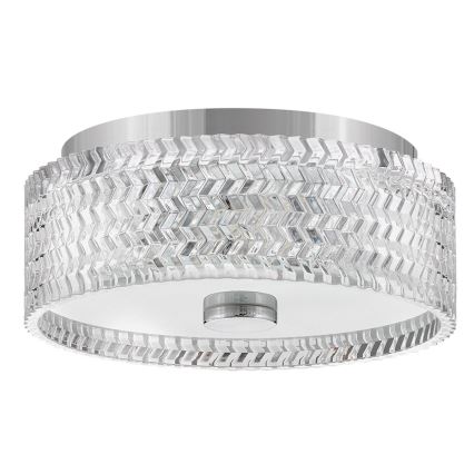 Hinkley Φωτιστικό οροφής ELLE 2xE27/60W/230V διάμετρος 30,5 cm γυαλιστερό χρώμιο