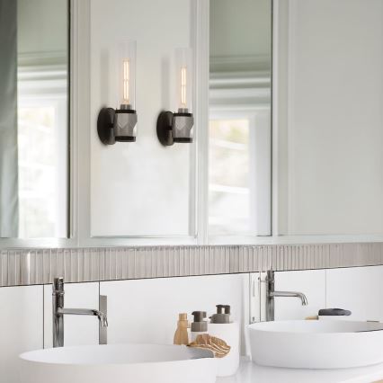 Hinkley - Επιτοίχιο φωτιστικό μπάνιου ELLISON 1xE27/40W/230V IP44 μαύρο