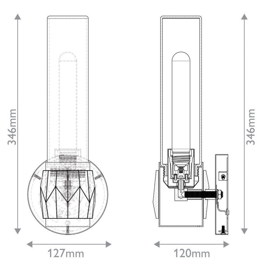 Hinkley - Επιτοίχιο φωτιστικό μπάνιου ELLISON 1xE27/40W/230V IP44 χρυσό