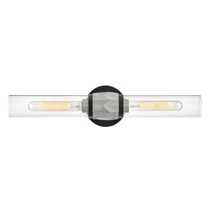 Hinkley - Επιτοίχιο φωτιστικό μπάνιου ELLISON 2xE27/40W/230V IP44 μαύρο