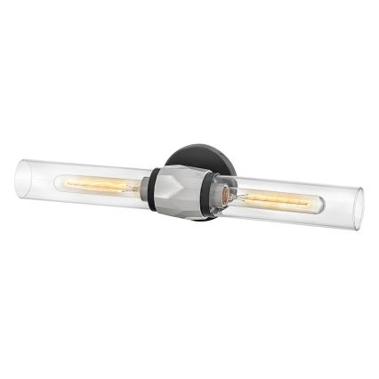 Hinkley - Επιτοίχιο φωτιστικό μπάνιου ELLISON 2xE27/40W/230V IP44 μαύρο