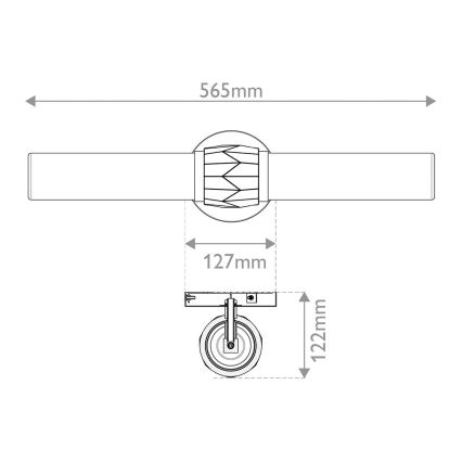 Hinkley - Επιτοίχιο φωτιστικό μπάνιου ELLISON 2xE27/40W/230V IP44 χρυσό