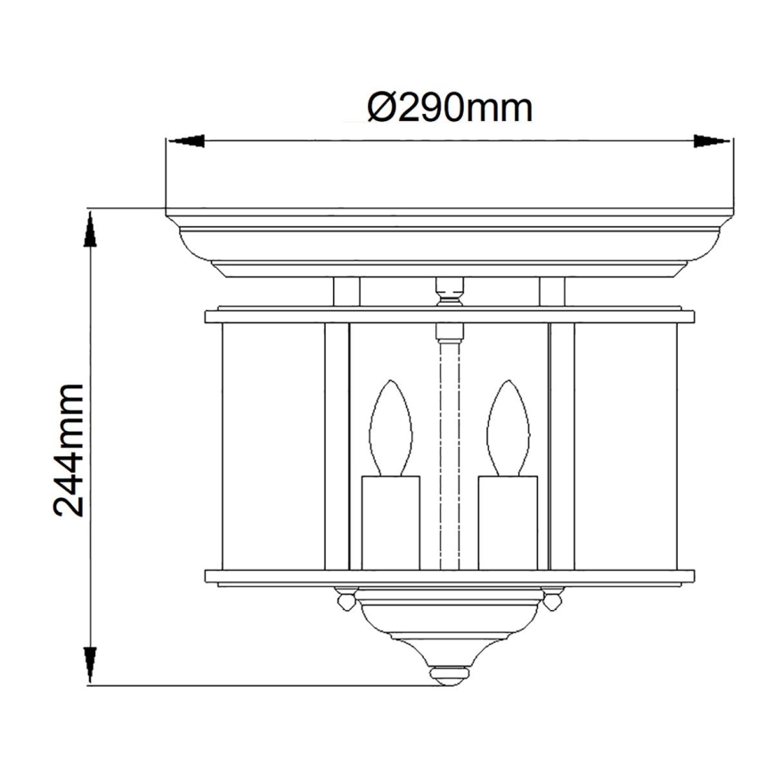 Hinkley - Φωτιστικό οροφής GENTRY 3xE14/40W/230V γυαλιστερό χρώμιο