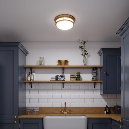 Hinkley - Φωτιστικό οροφής μπάνιου HADLEY 3xE27/40W/230V IP44 χρυσό