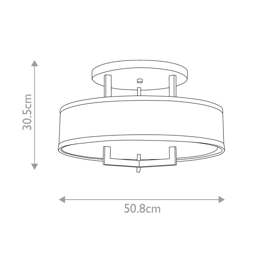 Hinkley - Φωτιστικό οροφής HAMPTON 3xE27/60W/230V Ø 50,8 cm χρυσό