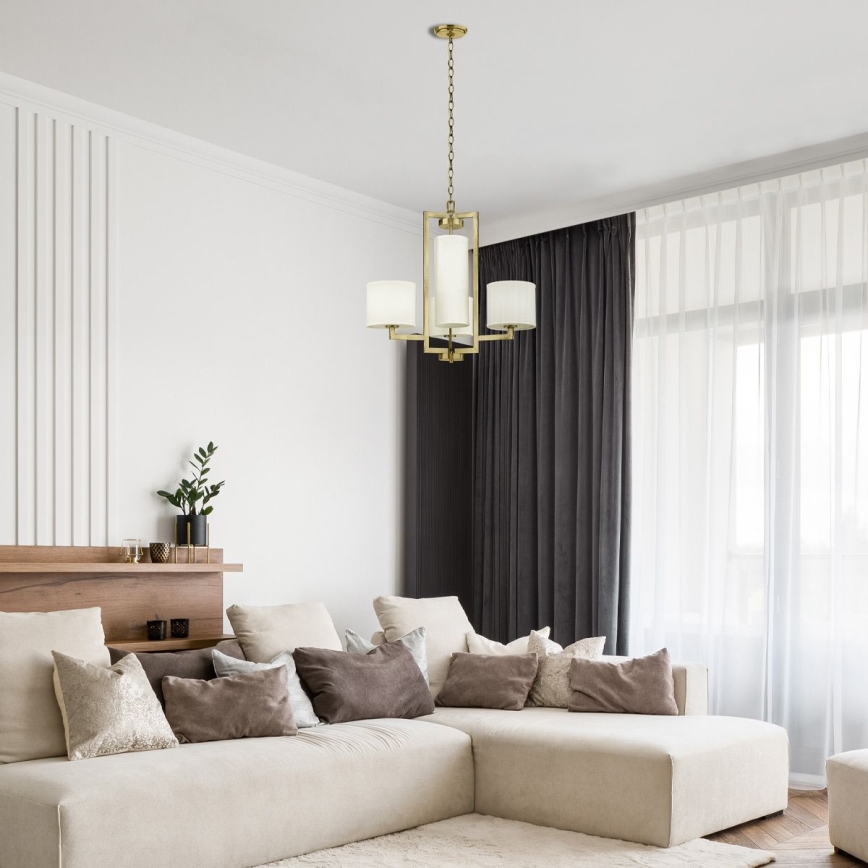 Hinkley - Κρεμαστό φωτιστικό σε αλυσίδα HAMPTON 4xE27/60W/230V χρυσό