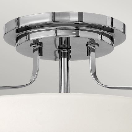 Hinkley - Επιφανειακό φωτιστικό οροφής HARPER 3xE27/60W/230V Ø 36,6 εκ. γυαλιστερό χρώμιο