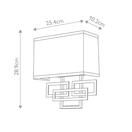 Hinkley - Επιτοίχιο φωτιστικό LANZA 2xE14/40W/230V μπρονζέ