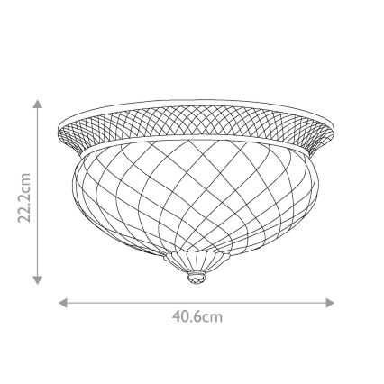 Hinkley - Φωτιστικό οροφής PLANTATION 3xE27/60W/230V μπρονζέ