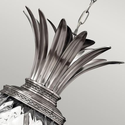 Hinkley - Κρεμαστό φωτιστικό οροφής PLANTATION 4xE14/40W/230V ασημί