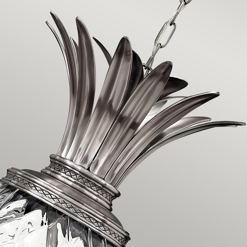 Hinkley - Κρεμαστό φωτιστικό οροφής PLANTATION 4xE14/40W/230V ασημί