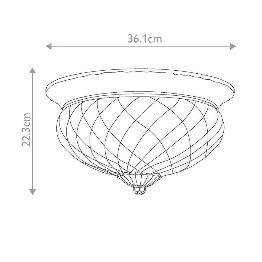 Hinkley - Φωτιστικό οροφής PLANTATION 3xE27/60W/230V χρυσό