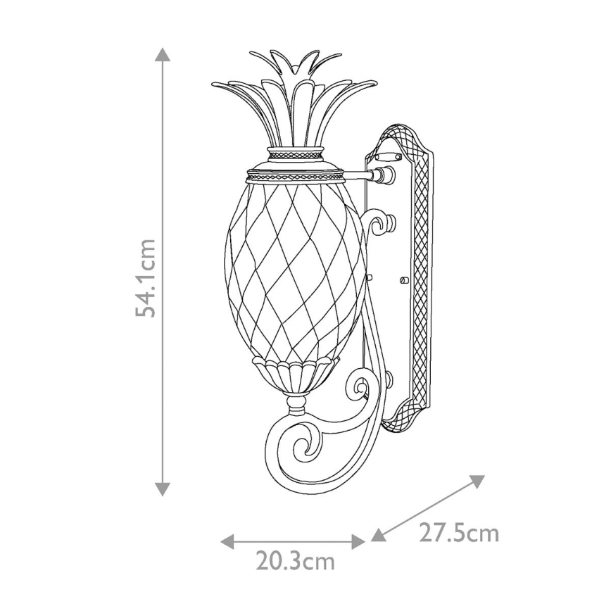 Hinkley - Φωτιστικό τοίχου PLANTATION 1xE27/40W/230V μπρονζέ