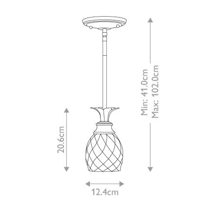 Hinkley - Κρεμαστό φωτιστικό PLANTATION 1xE27/60W/230V χρυσό