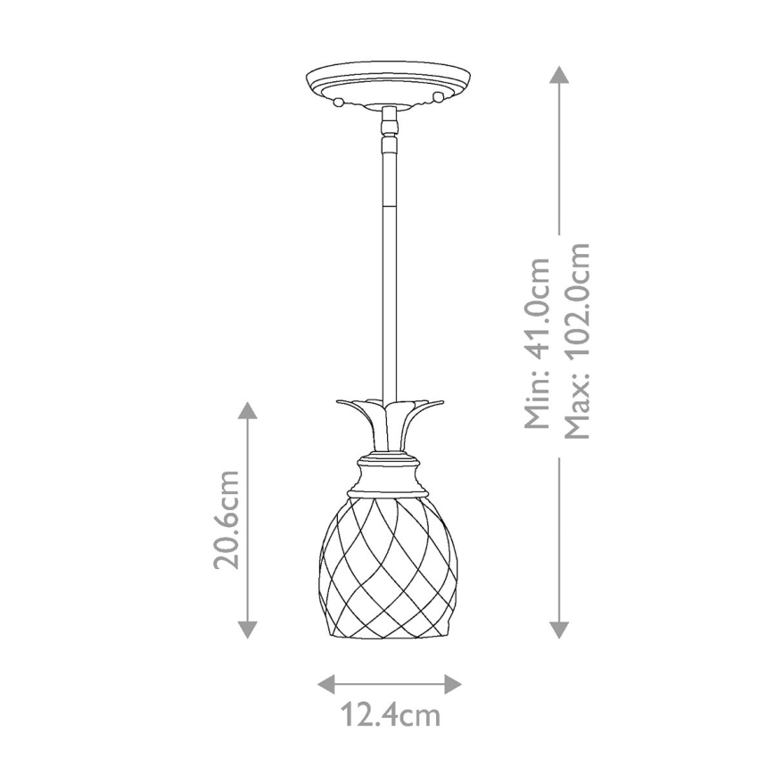 Hinkley - Κρεμαστό φωτιστικό PLANTATION 1xE27/60W/230V χρυσό
