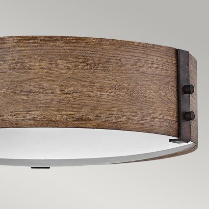 Hinkley - Φωτιστικό οροφής SAWYER 3xE14/40W/230V διάμετρος 38 cm redwood/καφέ