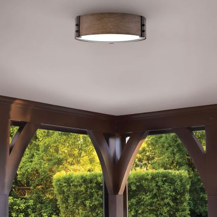 Hinkley - Φωτιστικό οροφής SAWYER 3xE14/40W/230V διάμετρος 38 cm redwood/καφέ