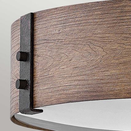Hinkley - Φωτιστικό οροφής SAWYER 3xE14/40W/230V διάμετρος 38 cm redwood/καφέ