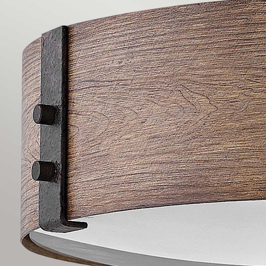 Hinkley - Φωτιστικό οροφής SAWYER 3xE14/40W/230V διάμετρος 38 cm redwood/καφέ