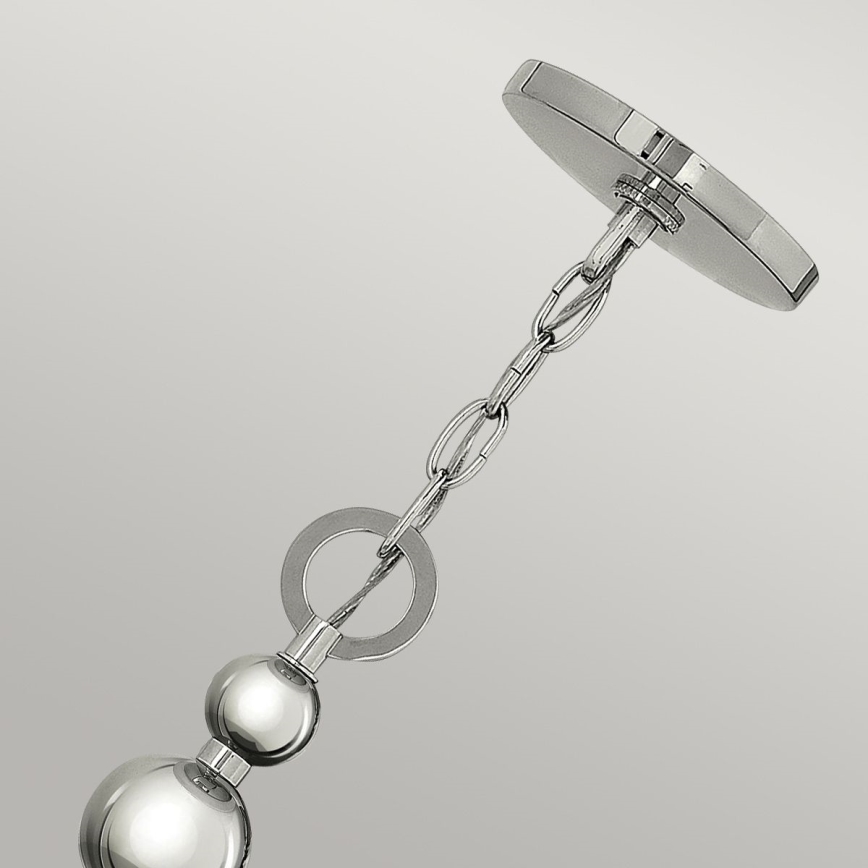 Hinkley - Πολυέλαιος με αλυσίδα ZELDA 3xE27/60W/230V γυαλιστερό χρώμιο