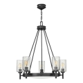 Hinkley - Κρεμαστό φωτιστικό με αλυσίδα COLLIER, 5xE27/40W/230V, Ø 68,5 cm, μαύρο