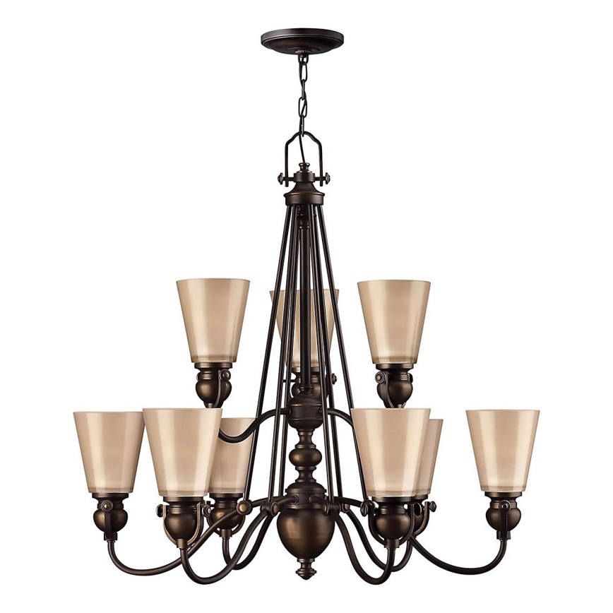 Hinkley - Κρεμαστό φωτιστικό οροφής MAYFLOWER 9xE27/60W/230V