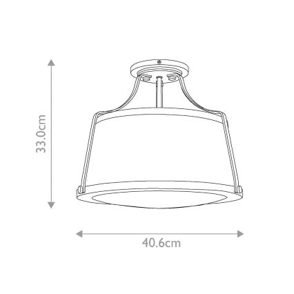 Hinkley - Πλαφονιέρα οροφής CHARLOTTE 3xE27/75W/230V ορείχαλκος