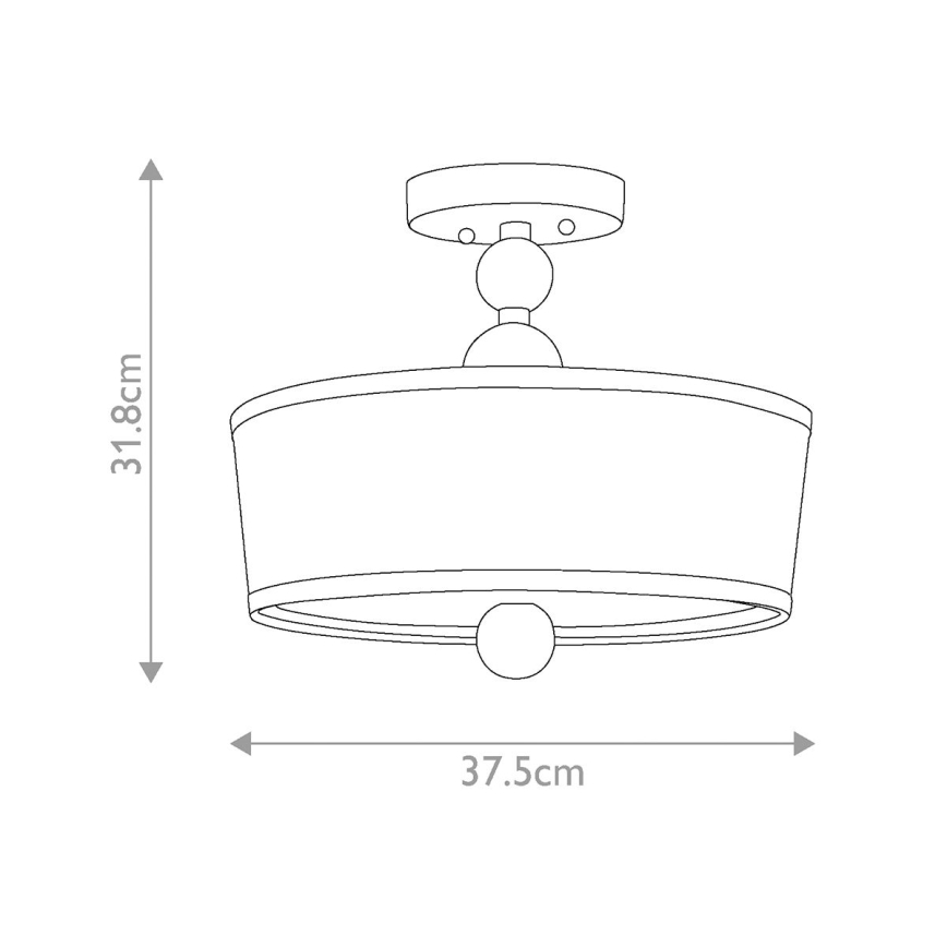 Hinkley - Πλαφονιέρα οροφής  ZELDA 3xE27/60W/230V ορείχαλκος