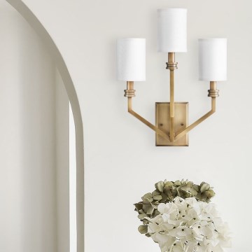 Hinkley - Επιτοίχιο φωτιστικό MOORE 3xE14/40W/230V σε χρυσό